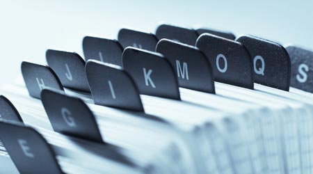 索引卡片登记簿