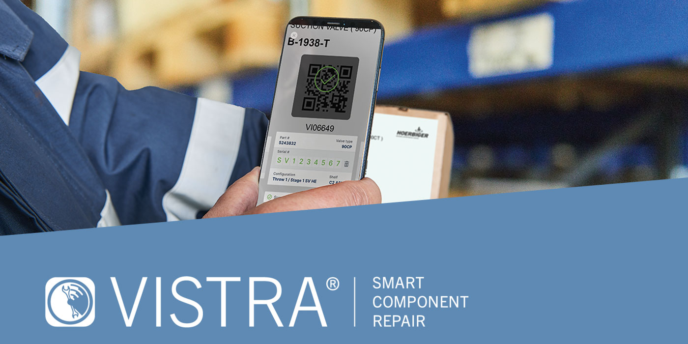 VISTRA Scanning mit der App Mann in einem Lagerhaus, der mit der VISTRA App ein Produkt scannt