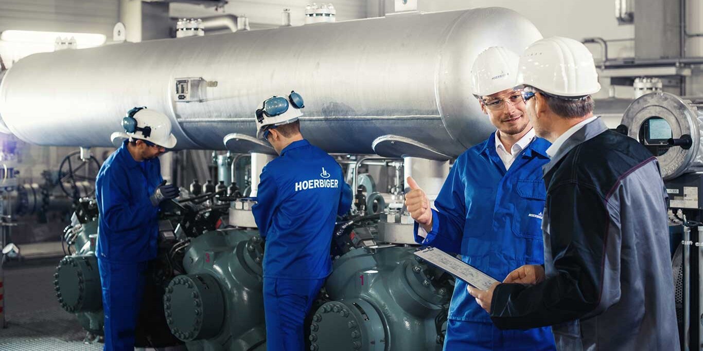 Field Service Wartungs- und Instandhaltungsarbeiten von HOERBIGER Spezialisten vor Ort