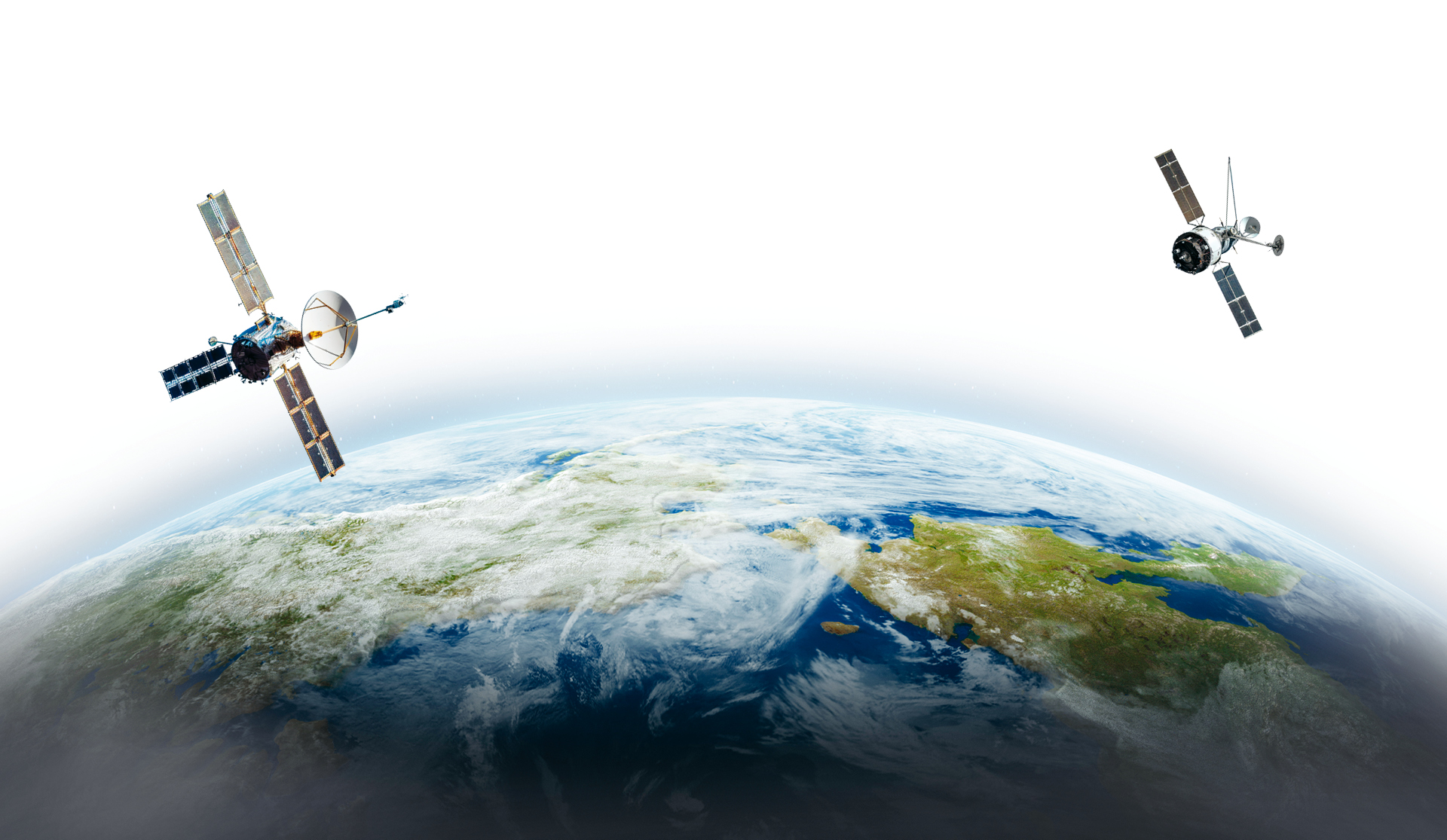 Erde mit Satelliten Erde mit Satelliten